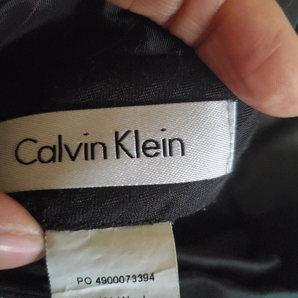Calvin Klein Men's Black Dress Pants Slim Fit Dark Gray 32W 32L - Picture 4 of 5